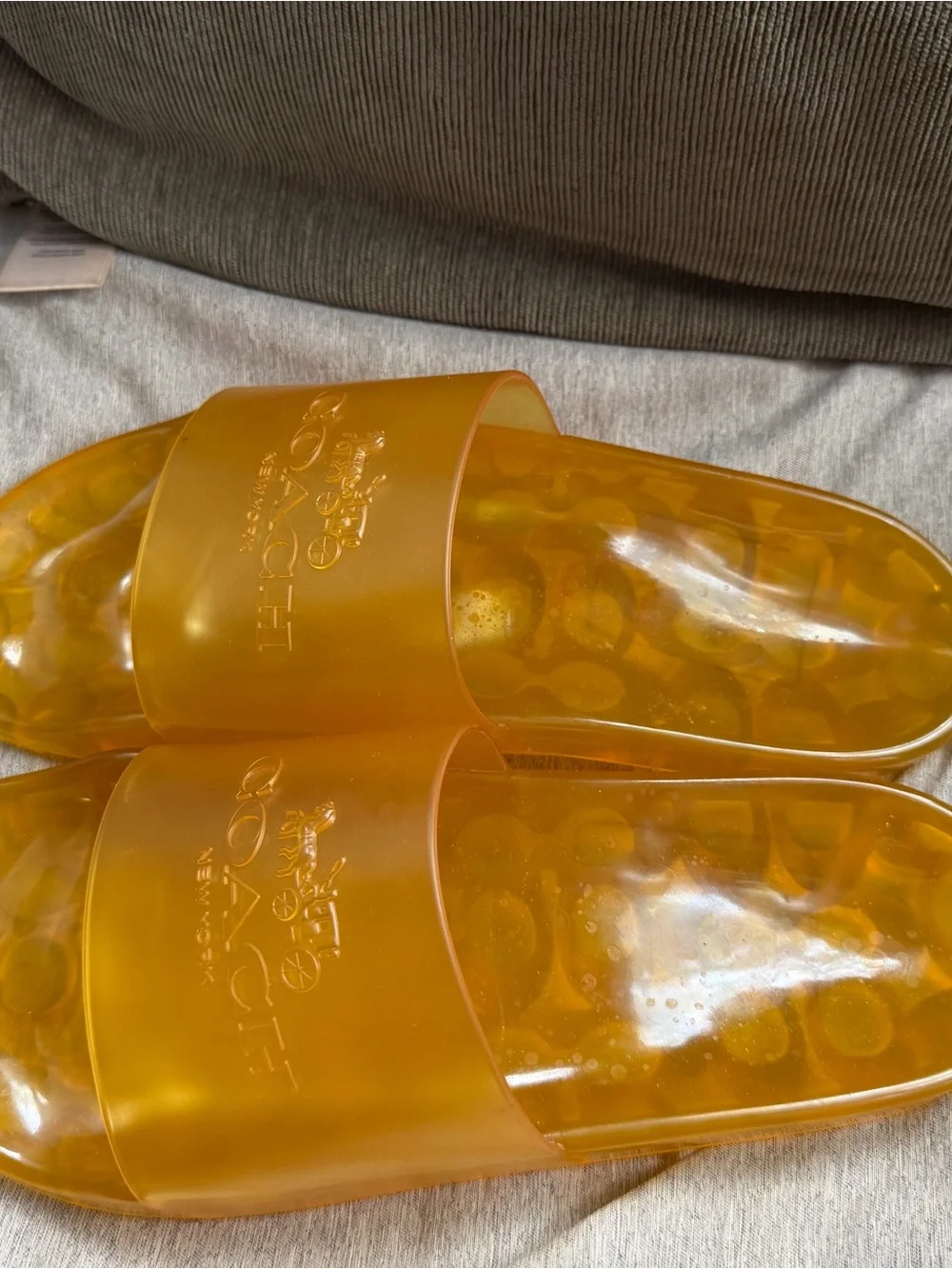Coach Amber Transparent Slide Sandals